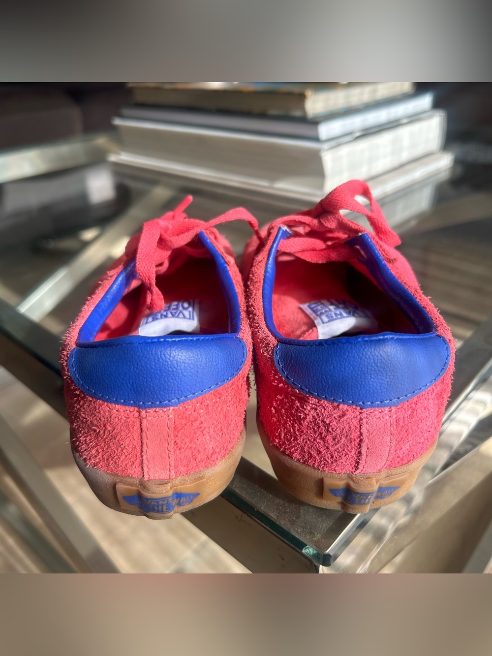 Women’s Vans Sport Low Bambino Honeysuckle Suede Leather Sneakers - Picture 6 of 8